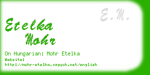 etelka mohr business card